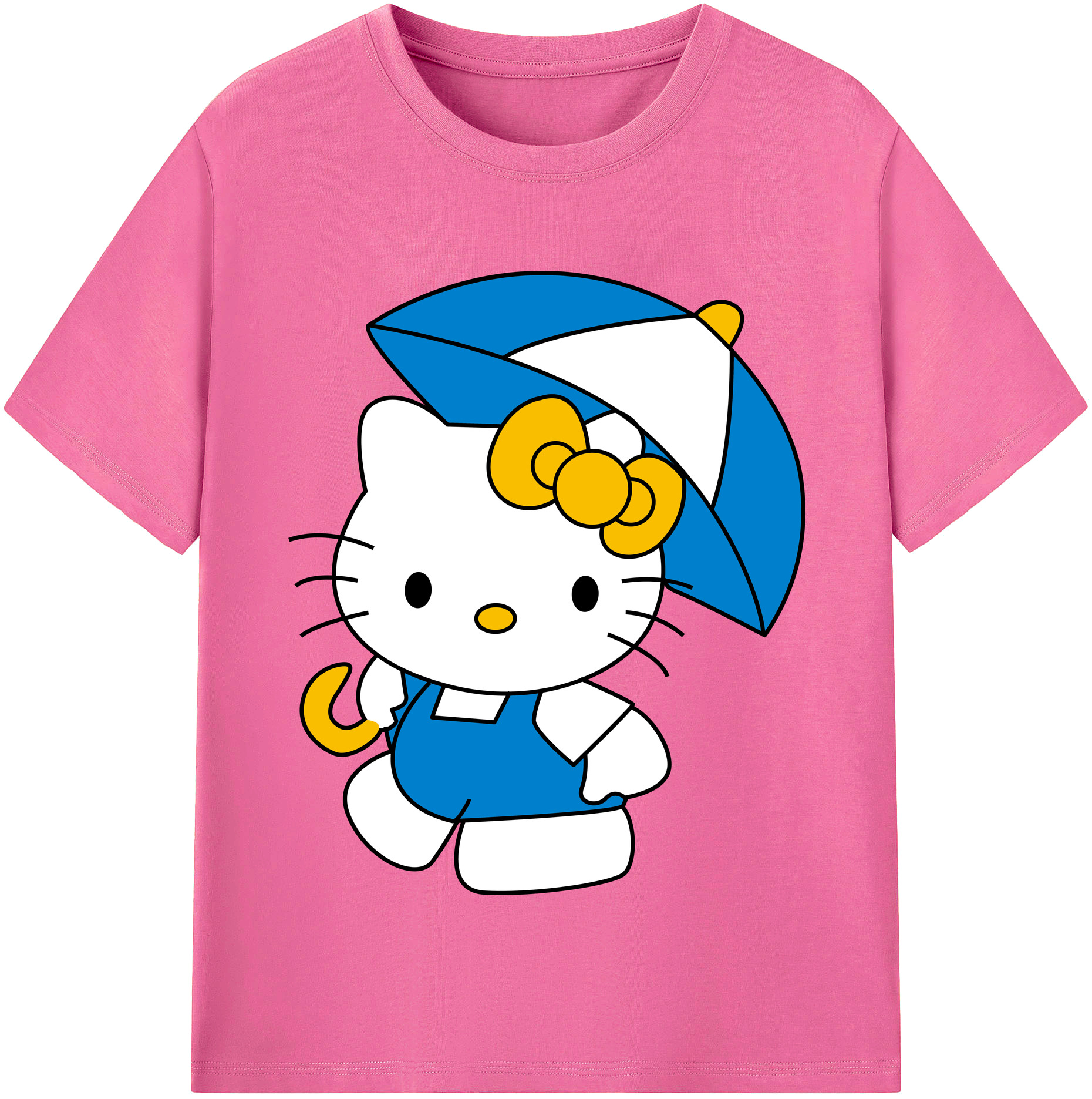 （画像用） Hello Kitty ハローキティ レディースカジュアルプリントTシャツ（綿100％）